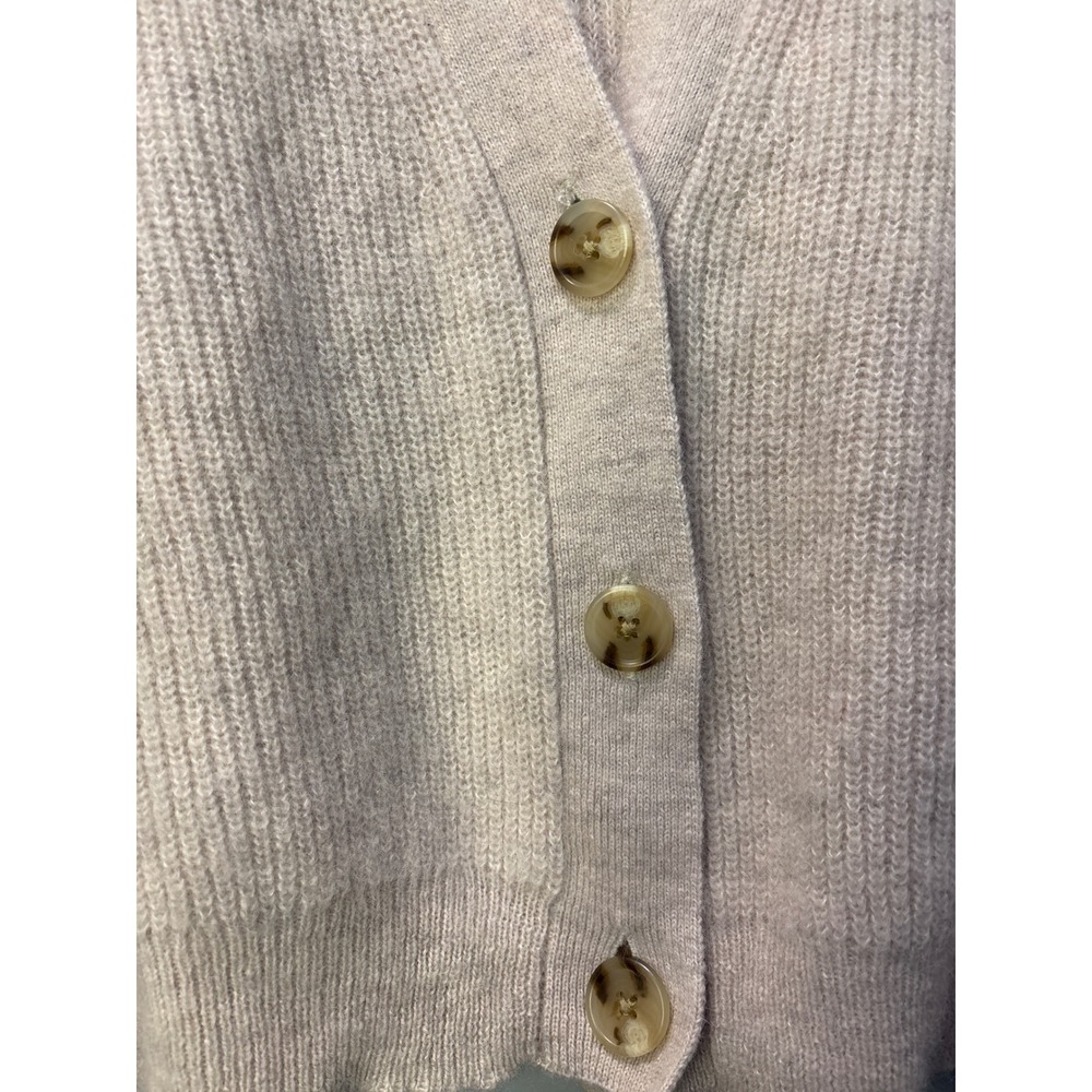 J.Crew Alpaca Wool Blend Cropped Cardigan Sweater Heather Oatmeal XL - Picture 3 of 6